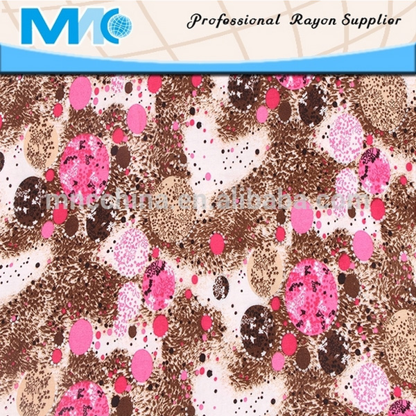 100% Printed rayon fabric for ladys skirt and garments