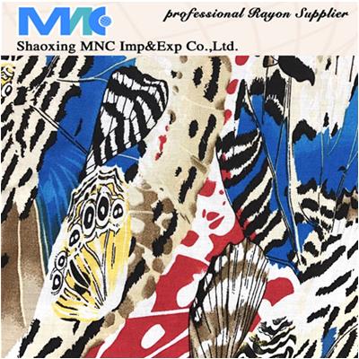 MR16002BP Best Selling 100% rayon printed challis fabric